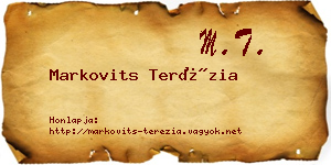 Markovits Terézia névjegykártya